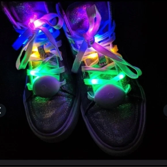 🫶🏽7/$10 5 New Multicolor LED Light Up Shoelaces - Picture 3 of 5